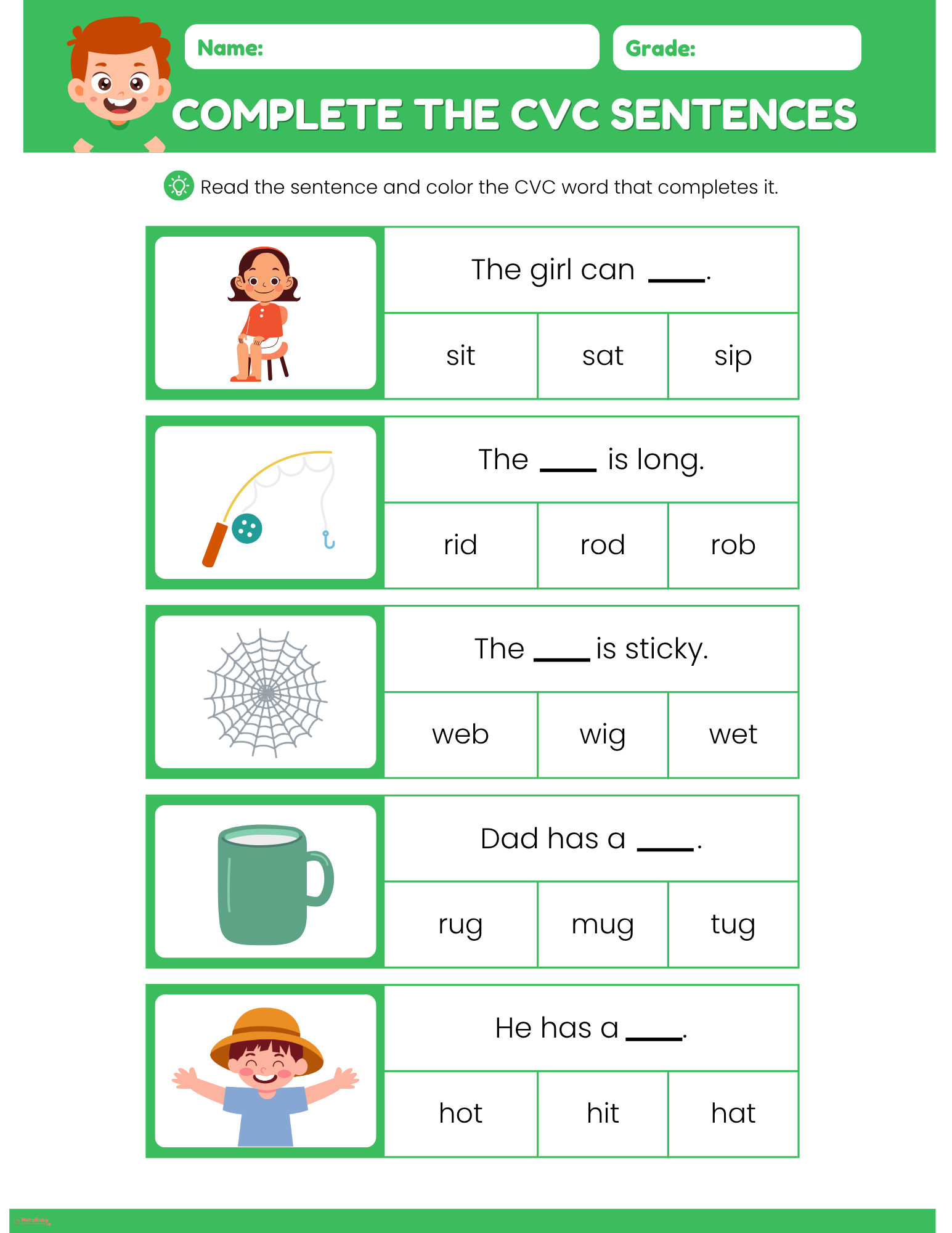 Fun and Easy CVC Word Practice for Early Readers