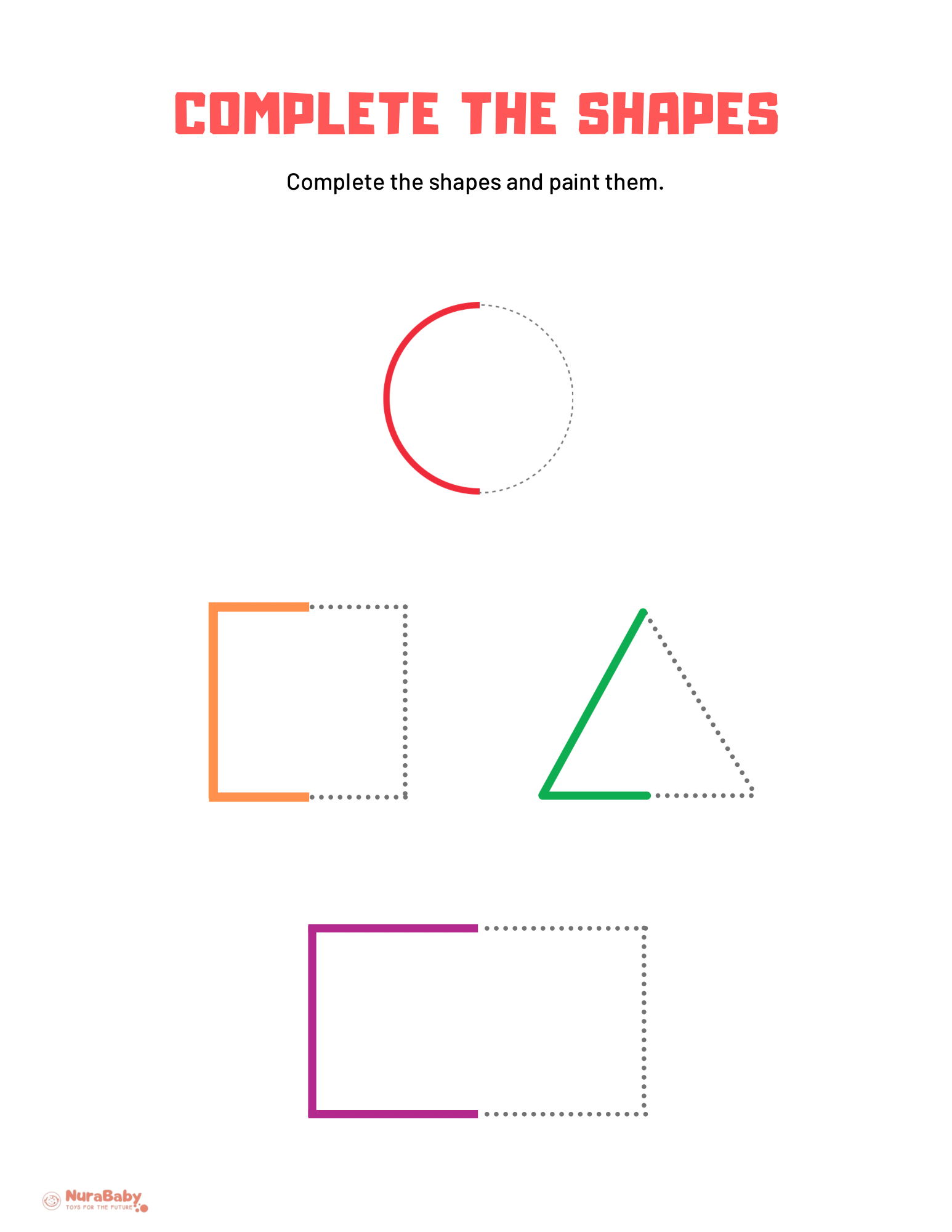 🎨 Complete the Shapes: A Fun Learning Activity for Kids!