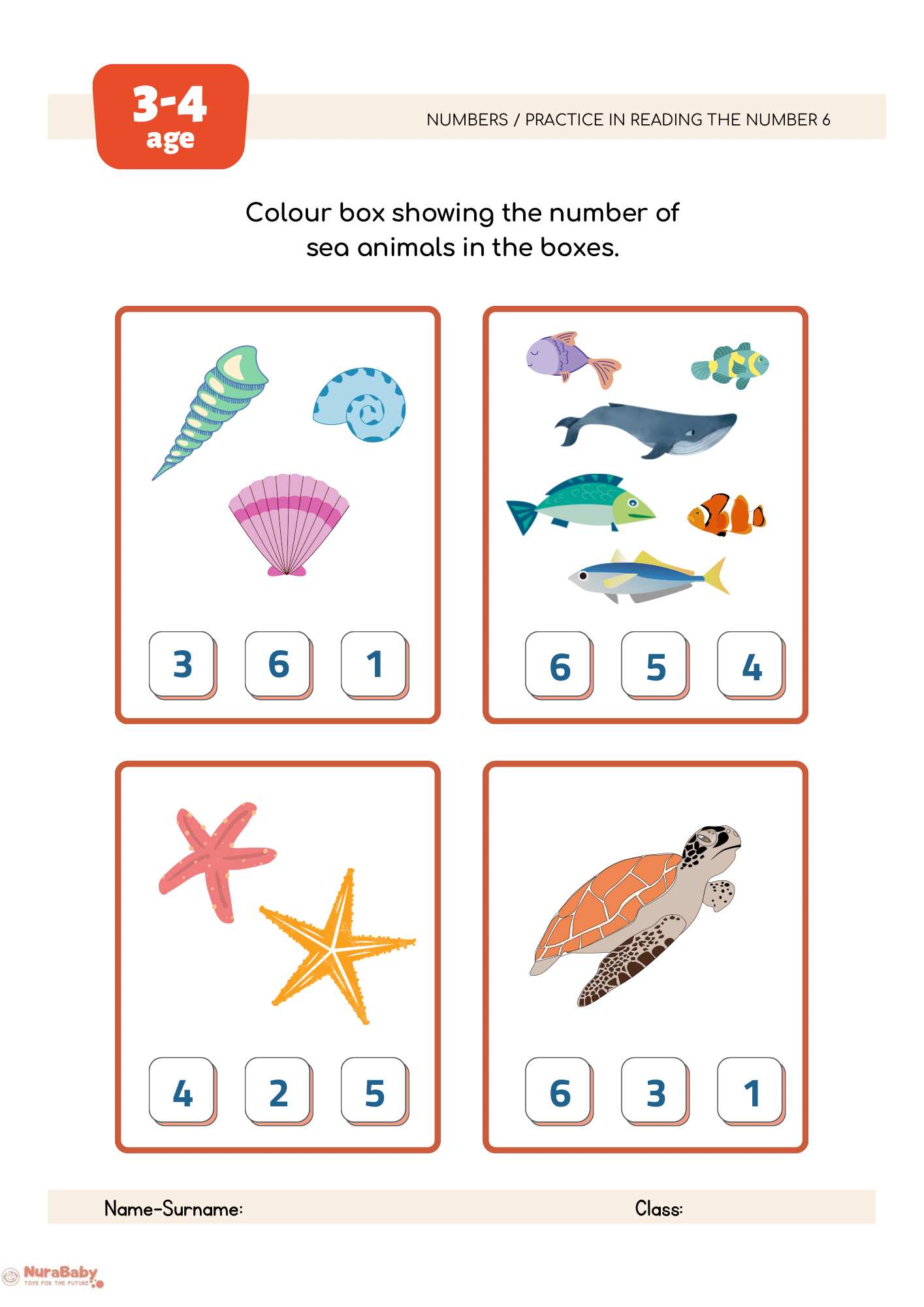 🐠 Fun with Numbers: Sea Animal Counting Activity for Preschoolers (Ages 3–4)