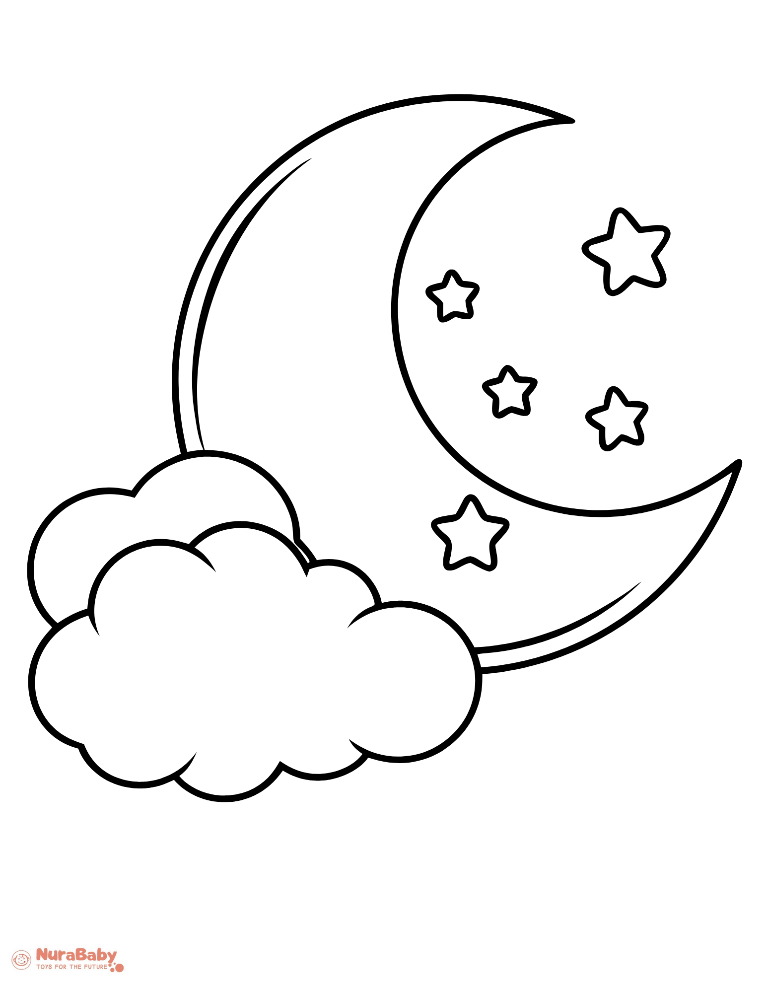 🌙 Sweet Dreams & Starry Skies: A NuraBaby Nighttime Coloring Activity 🌟