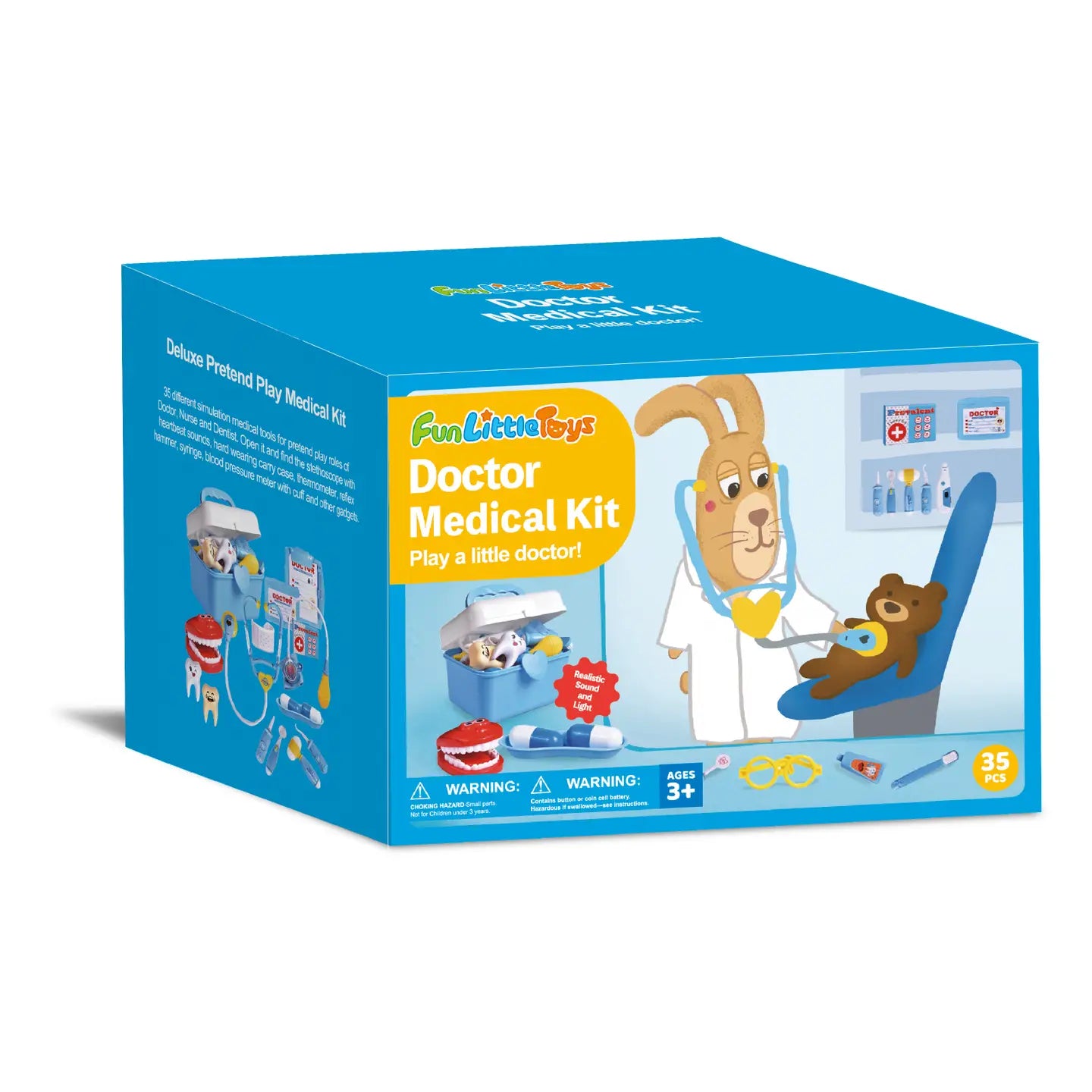 Fun Little Toys - 31 PCs Doctor Medical Kit - Pretend Play Doctor Set for Kids