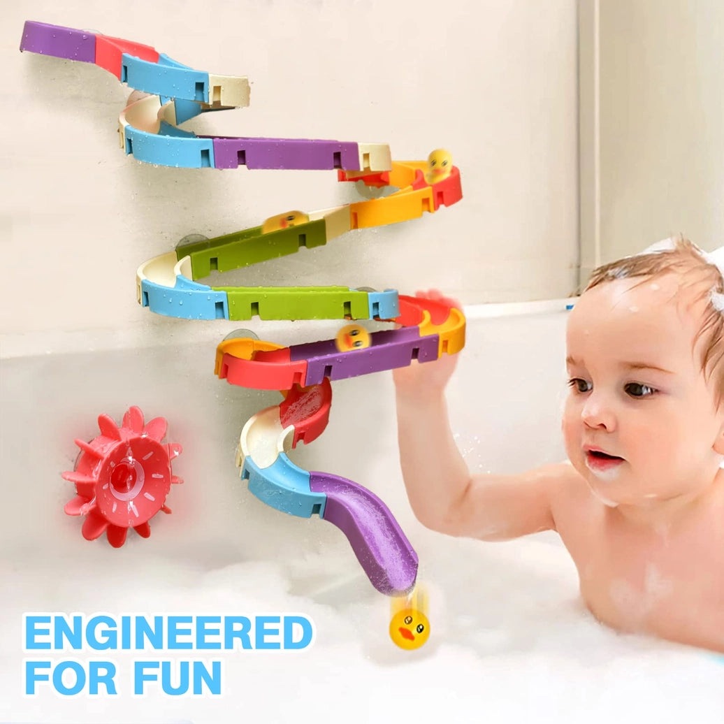 49 pcs Bath Toys Water Balls Tracks for Kids
