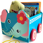 ELEPHANT PULL ALONG TOY BOX Flat Packed
