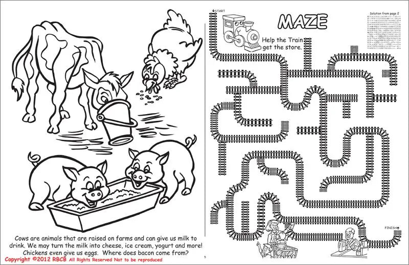 All About Agriculture Laptop Coloring Book 17"x11"