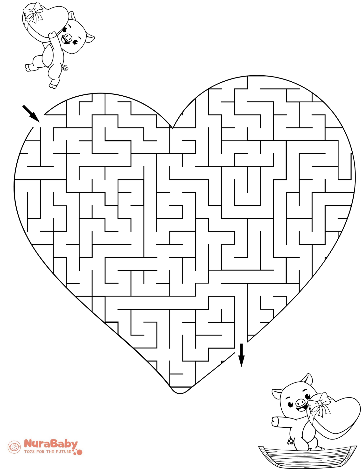 Fun & Engaging Valentine's Day Maze Worksheets for Kids