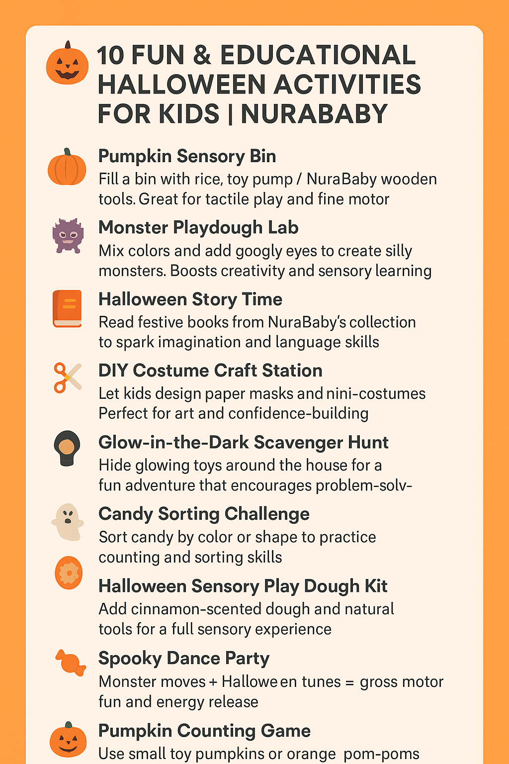🎃 10 Fun &amp; Educational Halloween Activities for Kids | NuraBaby