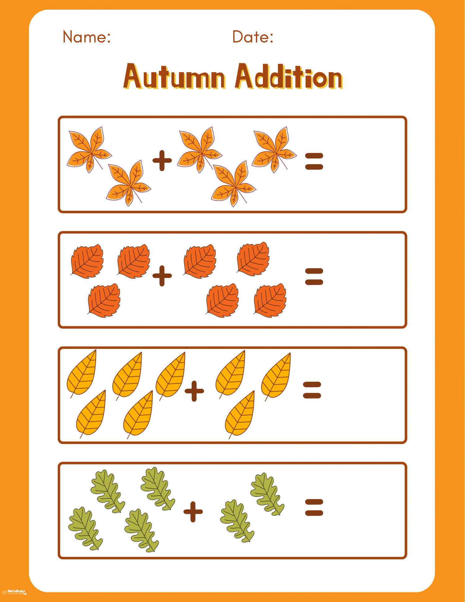 🍁 Fun Learning with Our Autumn Addition Worksheet!