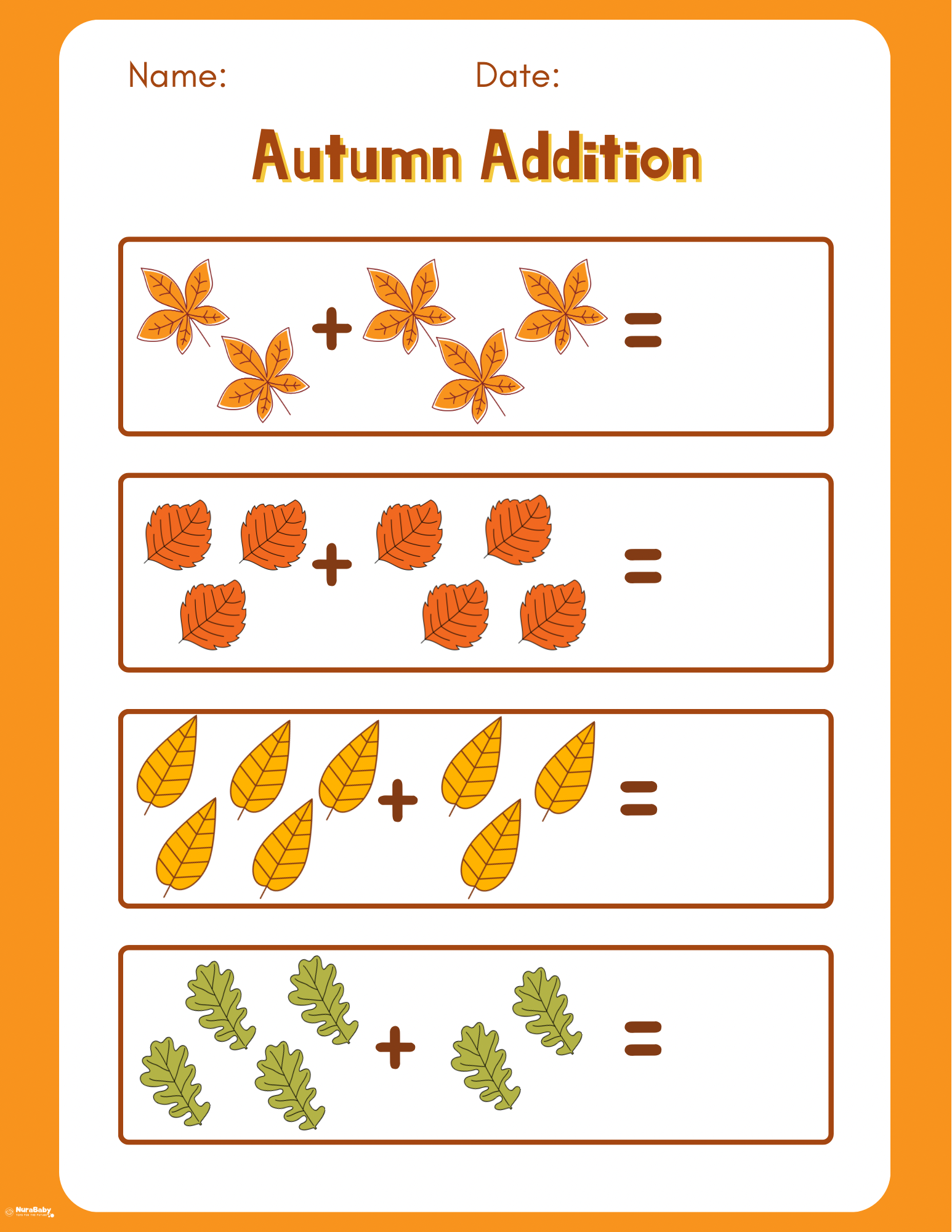 🍁 Fun Learning with Our Autumn Addition Worksheet!