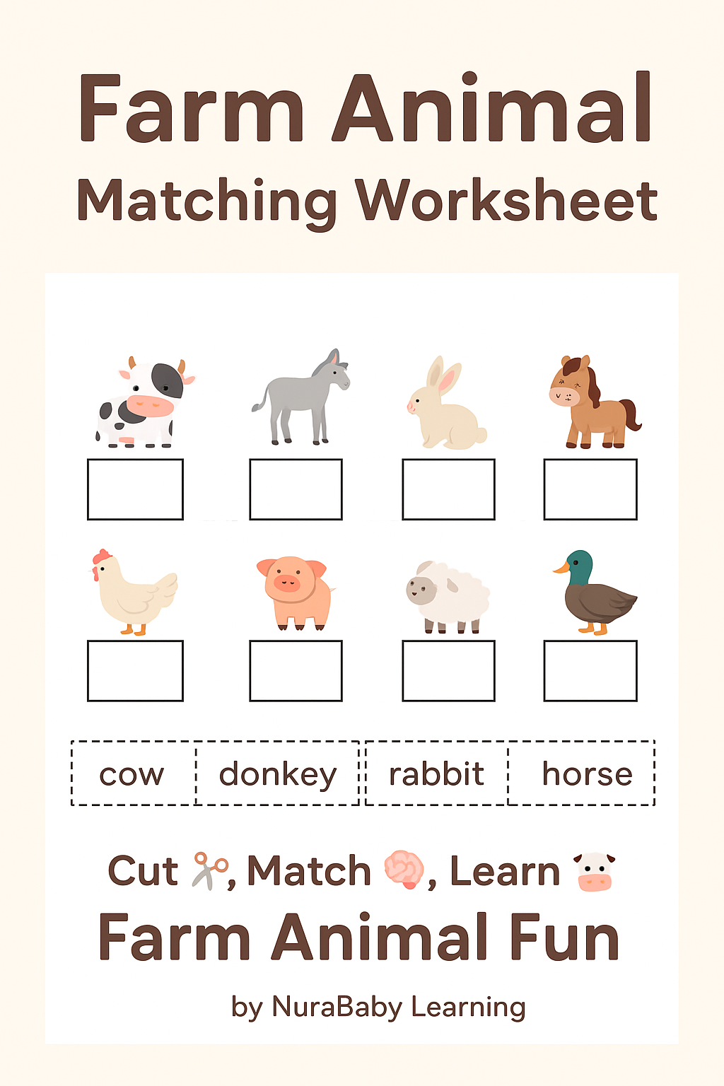 🐮 Farm Animal Matching Fun!
