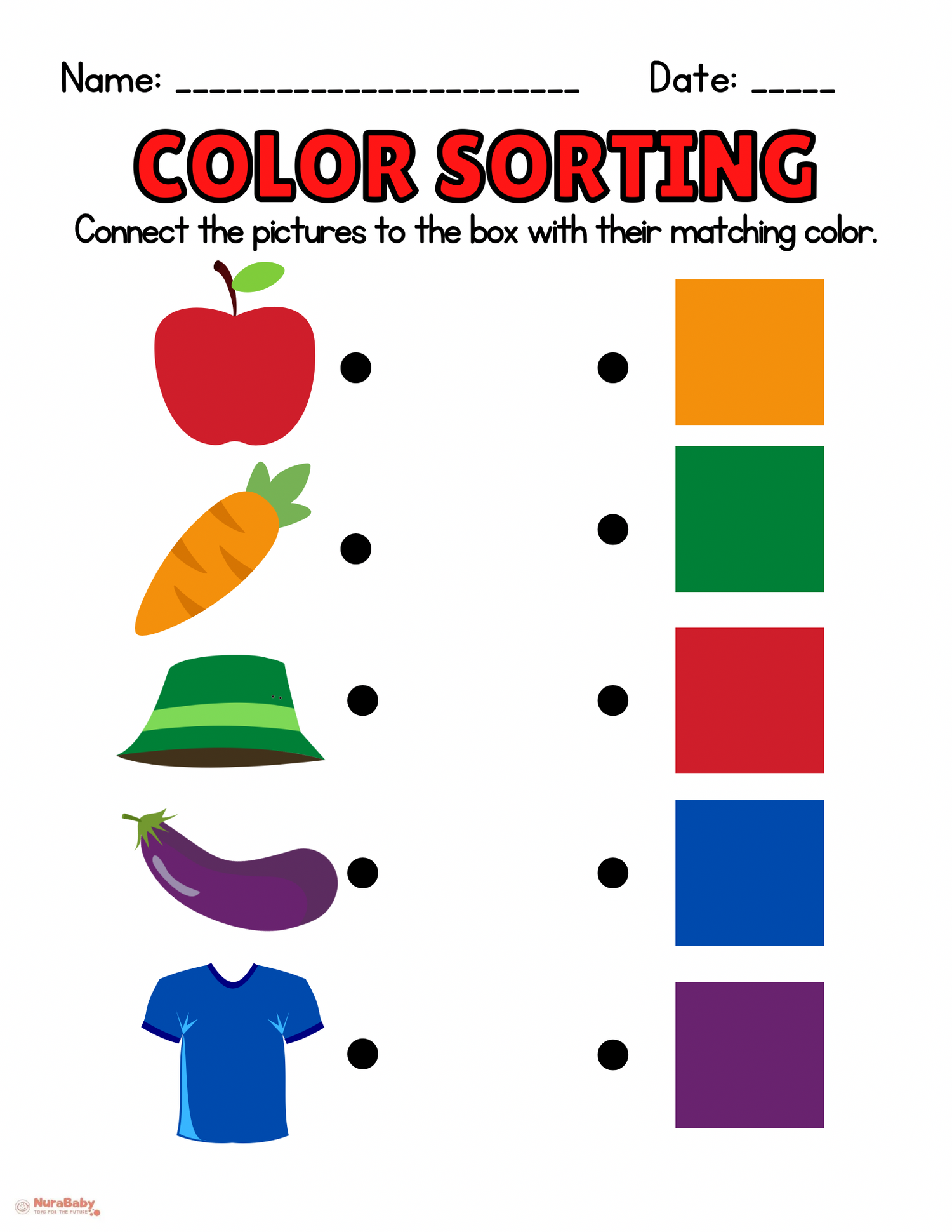 🌟 Color Sorting Worksheet