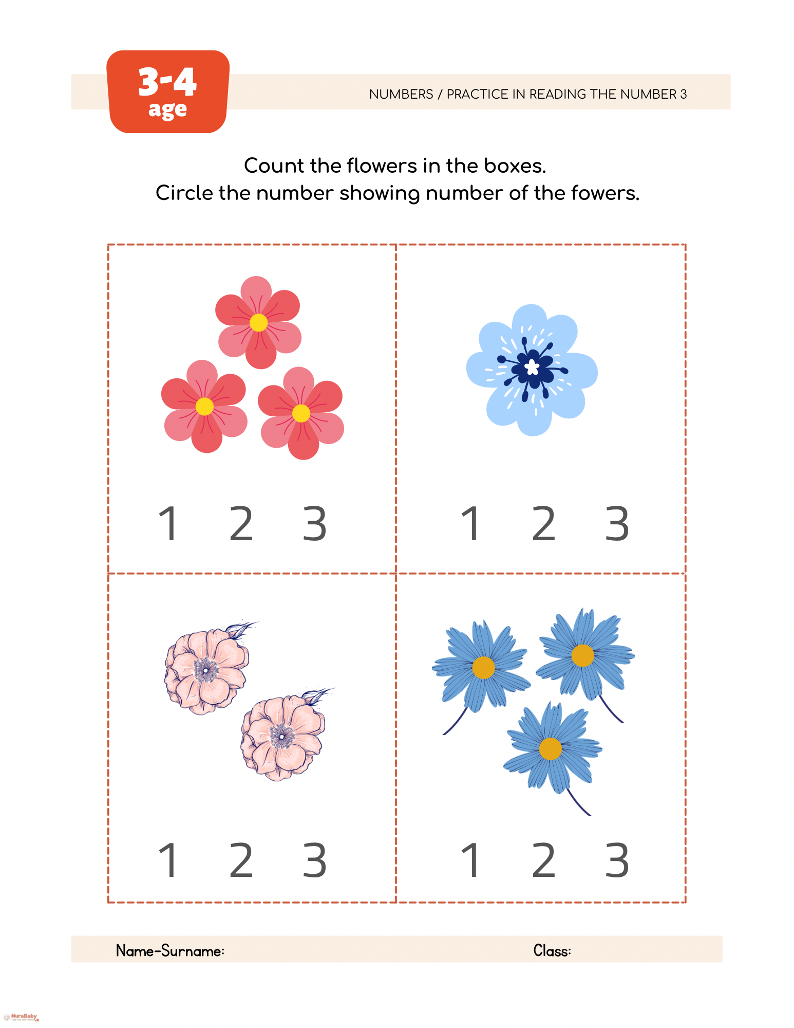 🌸 Fun With Numbers: Counting Flowers for Ages 3–4