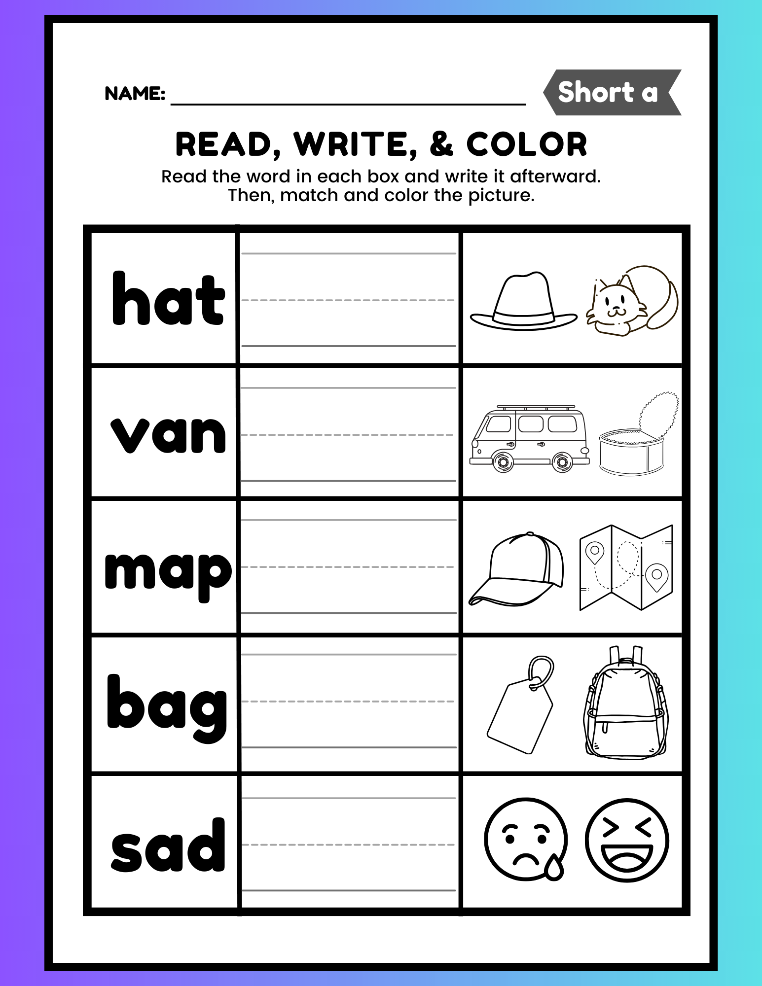 READ, WRITE, & COLOR