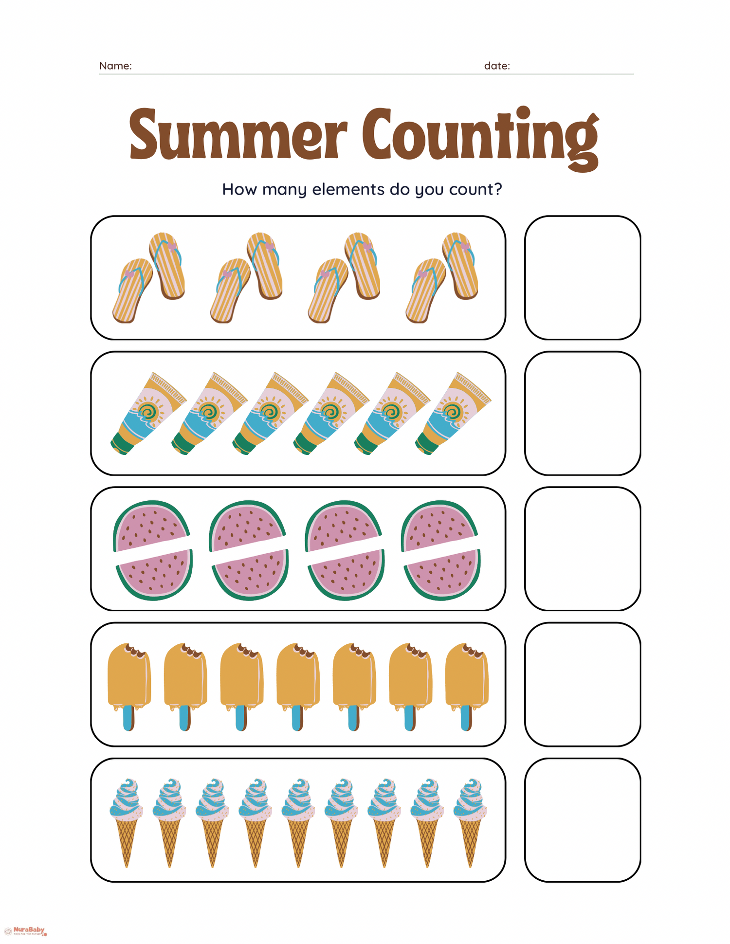 🌞 Summer Counting Fun for Kids!