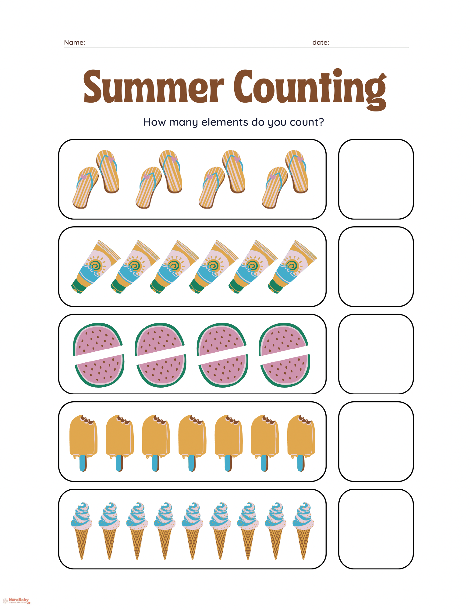 🌞 Summer Counting Fun for Kids!