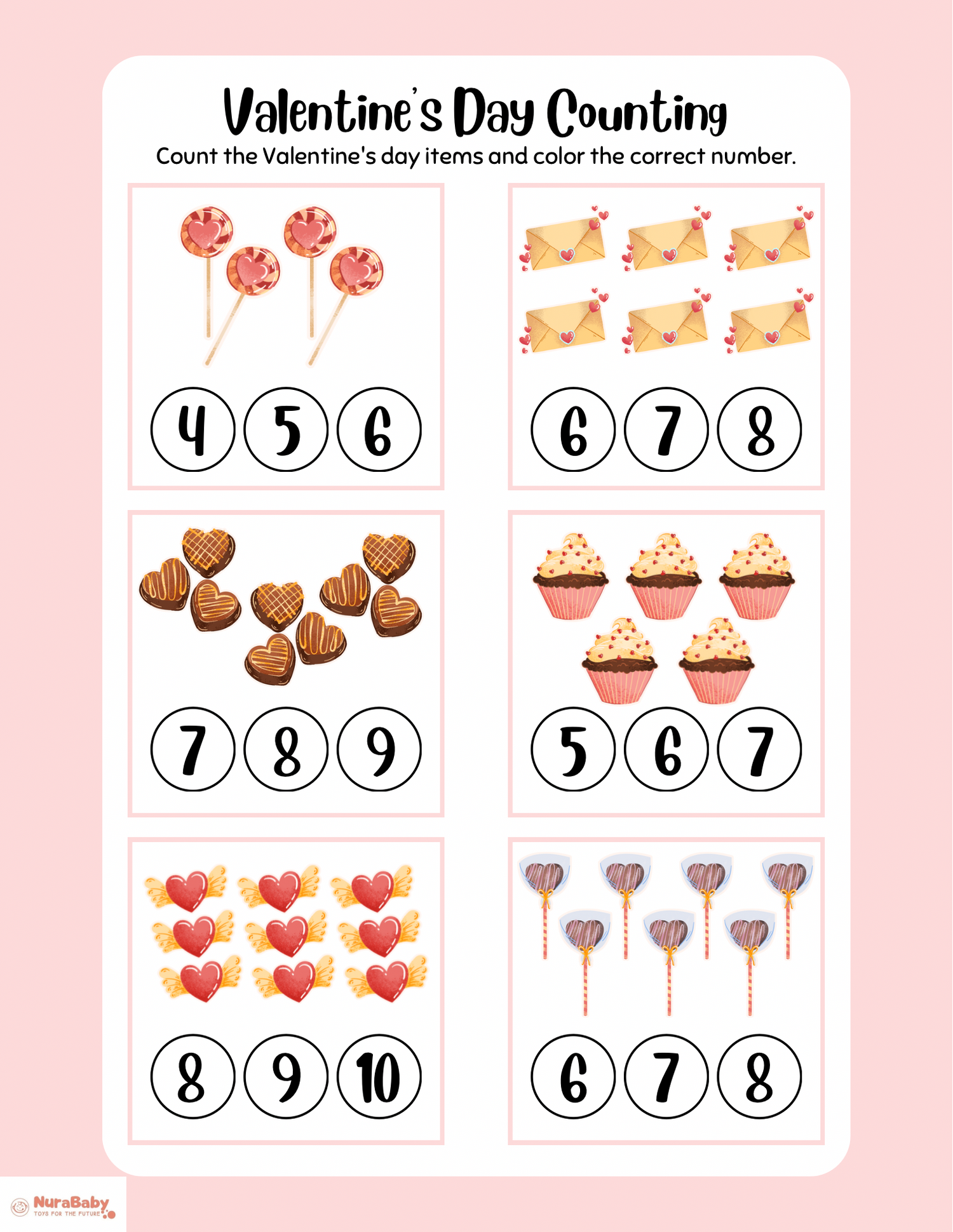 💞Fun Valentine Day Counting Activities for Little Learners 💞