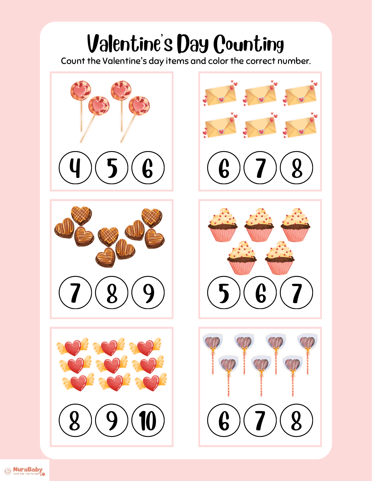 💞Fun Valentine Day Counting Activities for Little Learners 💞