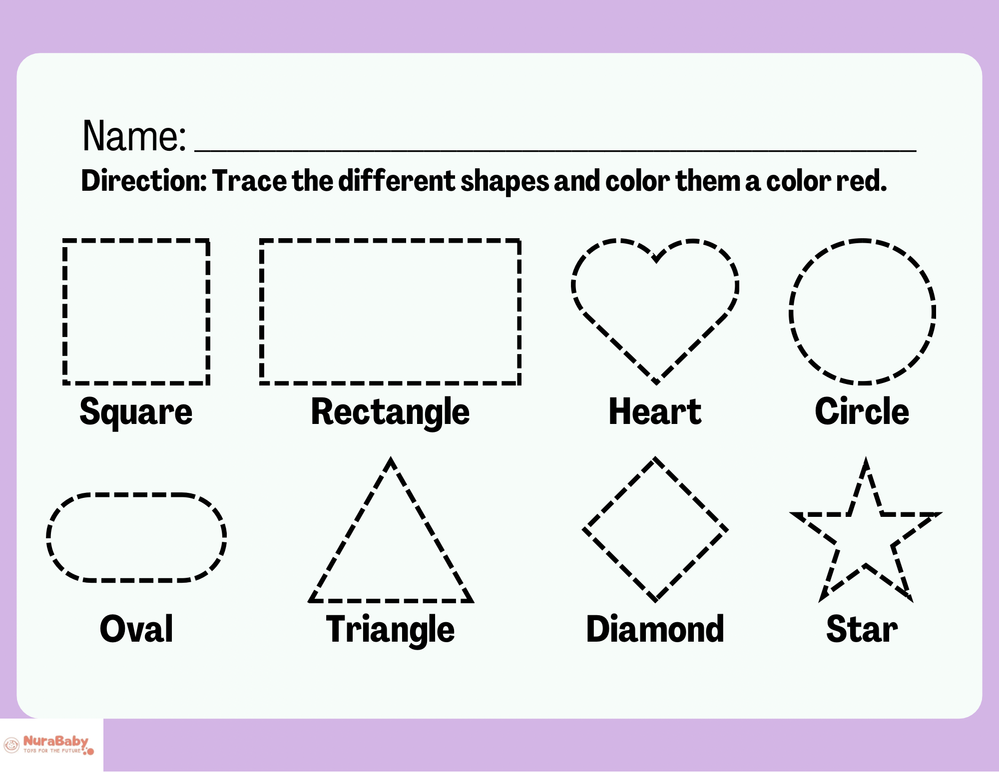 Trace the Shape & Color Red – Fun Learning for Little Hands! - Nura Baby