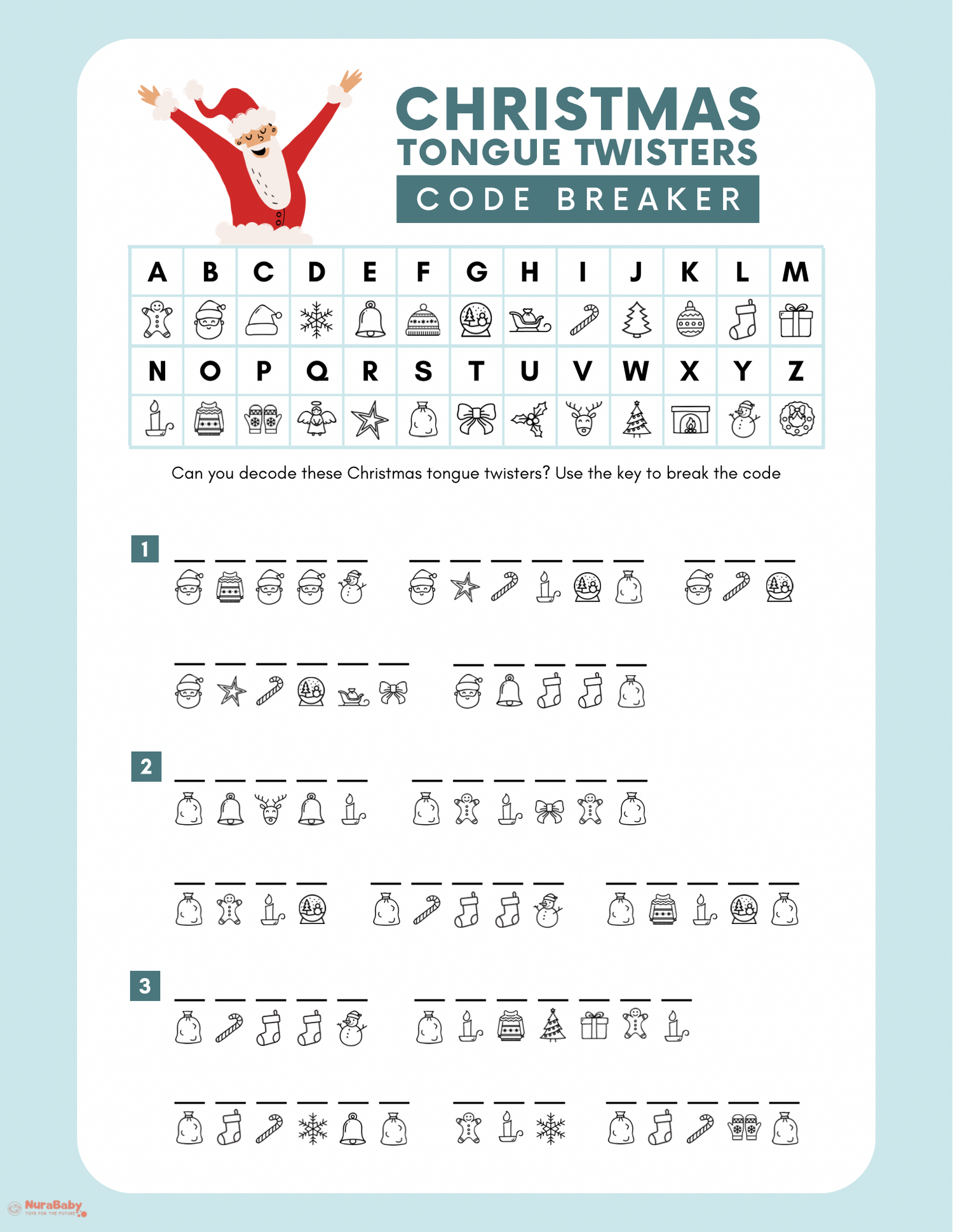 Crack the Christmas Code: Fun Holiday Tongue Twister Activity for Kids