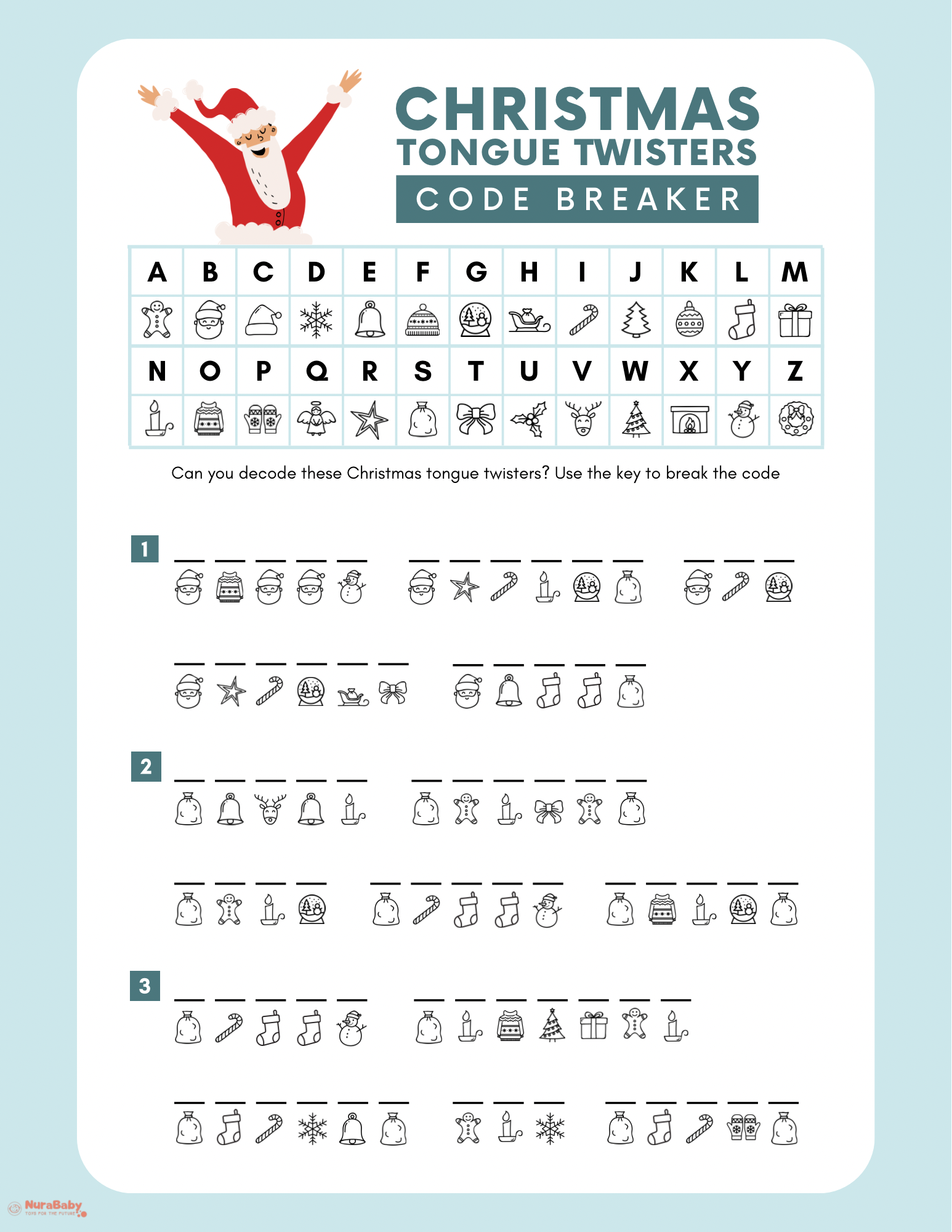 Crack the Christmas Code: Fun Holiday Tongue Twister Activity for Kids