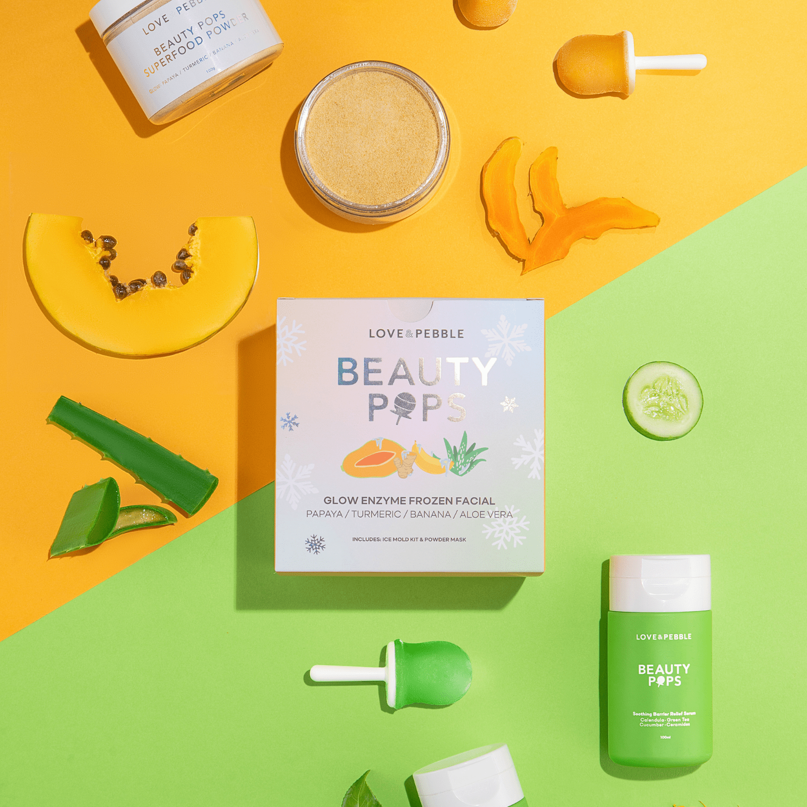 Love & Pebble - BEAUTY POPS™ Glow & Soothe Bundle - Icy Facial Skincare