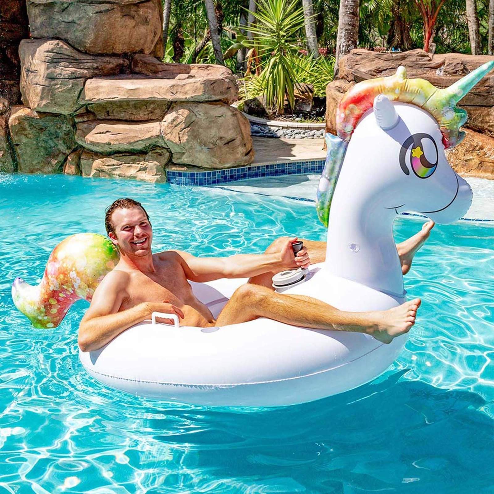 PoolCandy - Tube Runner Motorized Unicorn Pool Float Special Edition