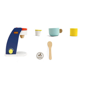Leo & Friends - Leo & Friends Wooden Coffee Maker Set - 6 Piece Coffee Grinder Kit for Kids 3+ | Perfect Educational Wooden Play Kitchen Set Gift for Holidays & Birthdays
