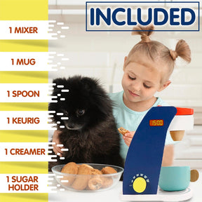 Leo & Friends - Leo & Friends Wooden Coffee Maker Set - 6 Piece Coffee Grinder Kit for Kids 3+ | Perfect Educational Wooden Play Kitchen Set Gift for Holidays & Birthdays