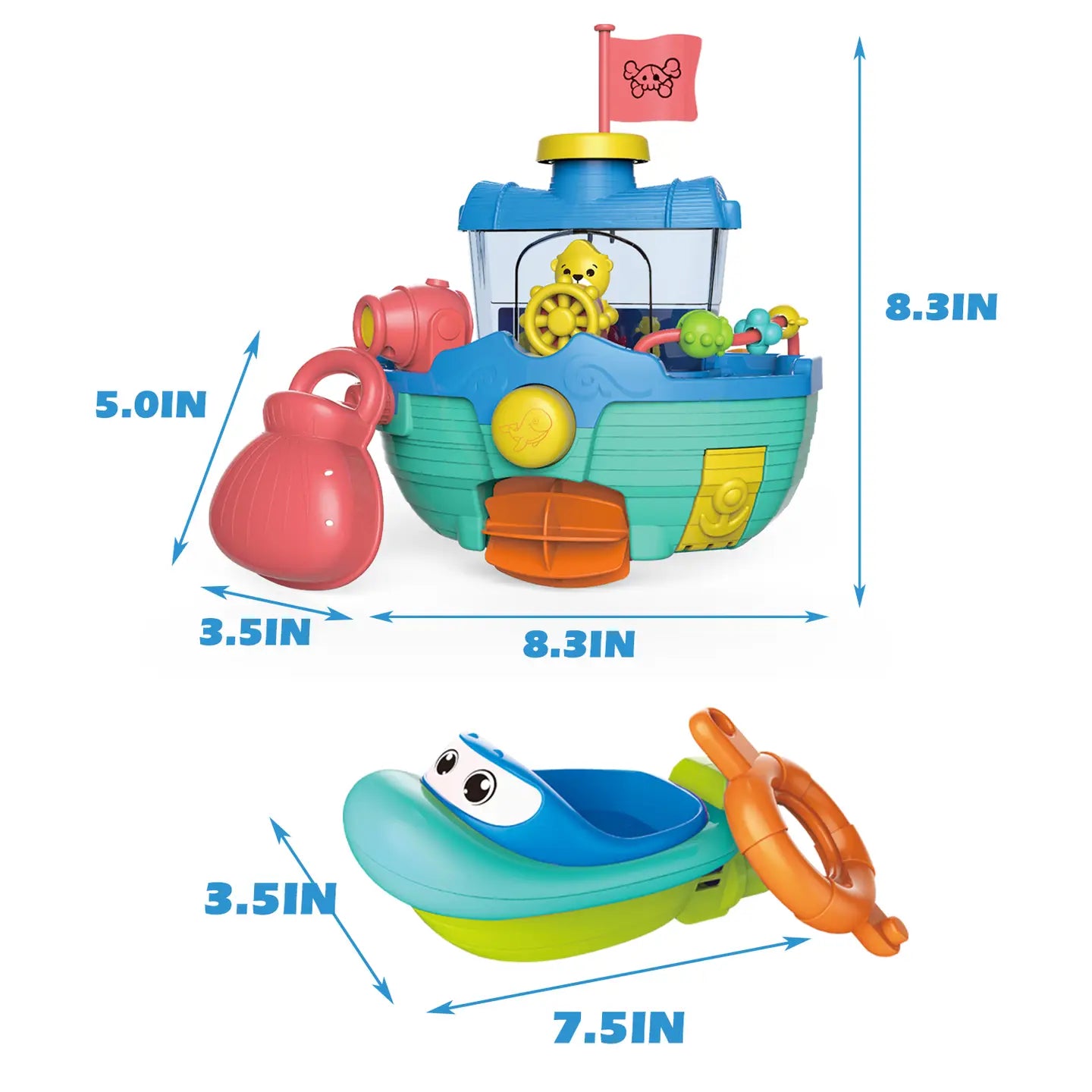 Fun Little Toys - Toddler Bath Toy Boats Set