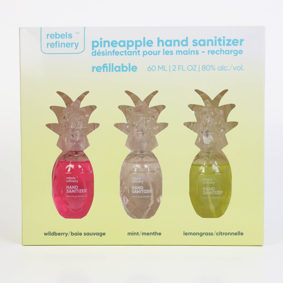 Rebels Refinery - GIFT SET 3 Pack Pineapple Sanitizer REFILLABLE