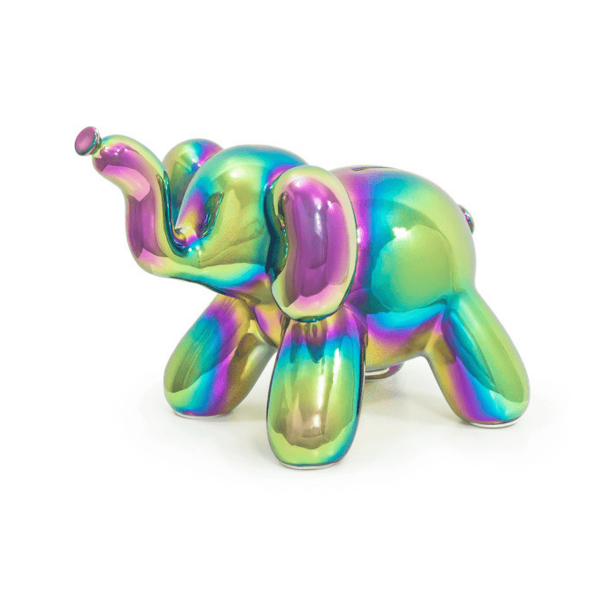 Made By Humans Designs - Balloon Money Bank - Baby Elephant Rainbow