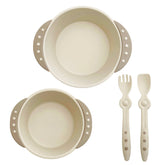 Kid's Bowls in Two Sizes Beige