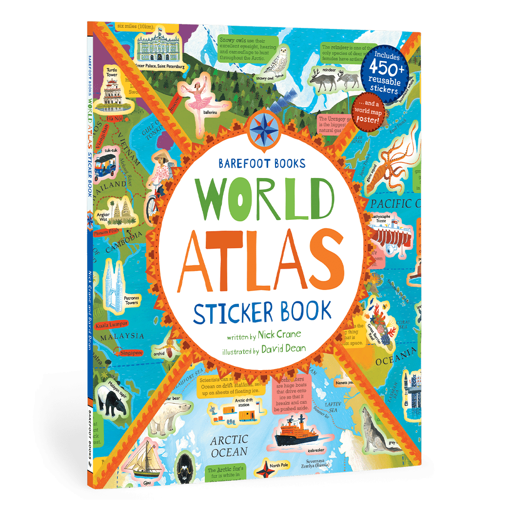 Barefoot Books World Atlas Sticker Book - Paperback