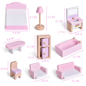 Wooden Doll House Furniture Accessories