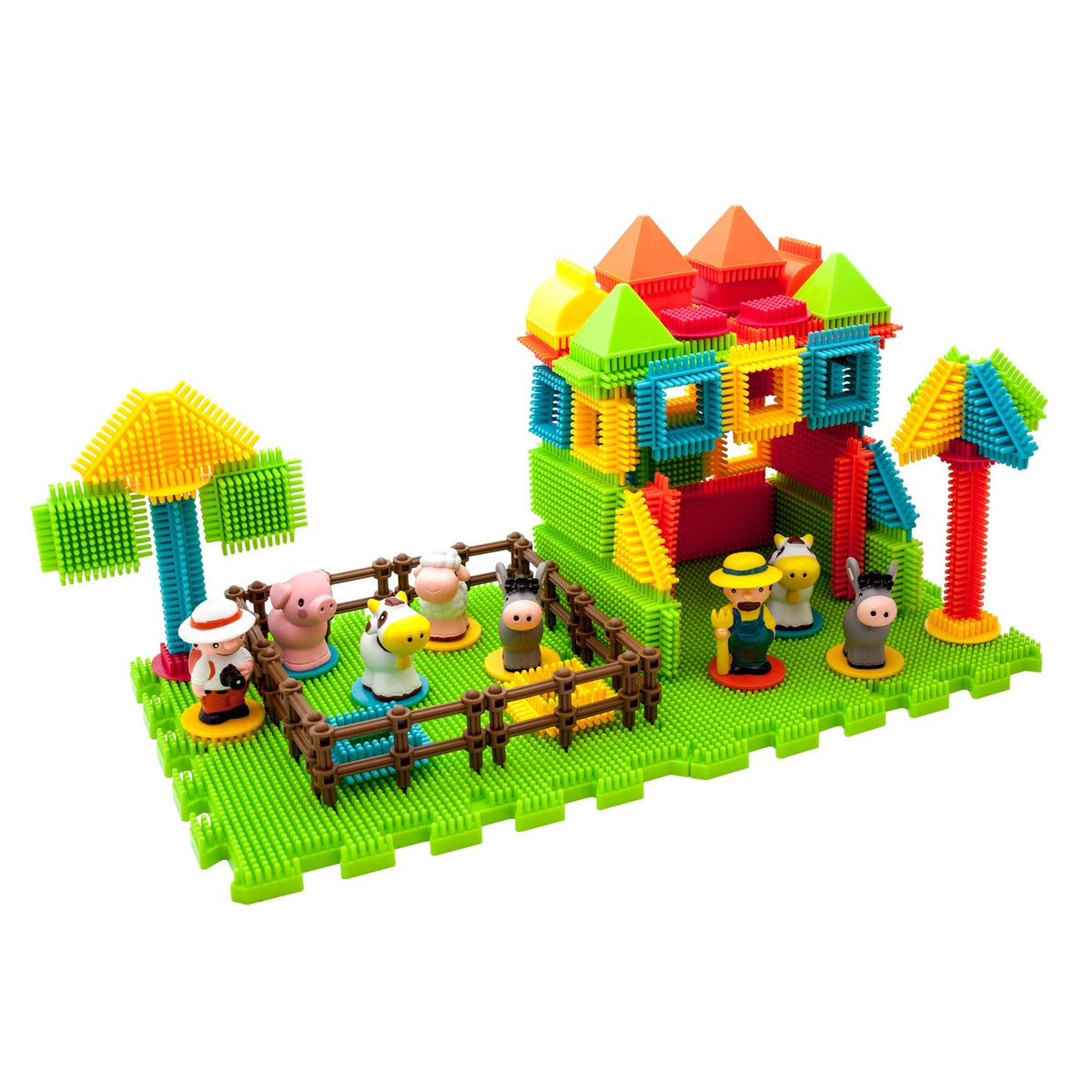 PicassoTiles - 100 Piece BristleLock Building Block Set