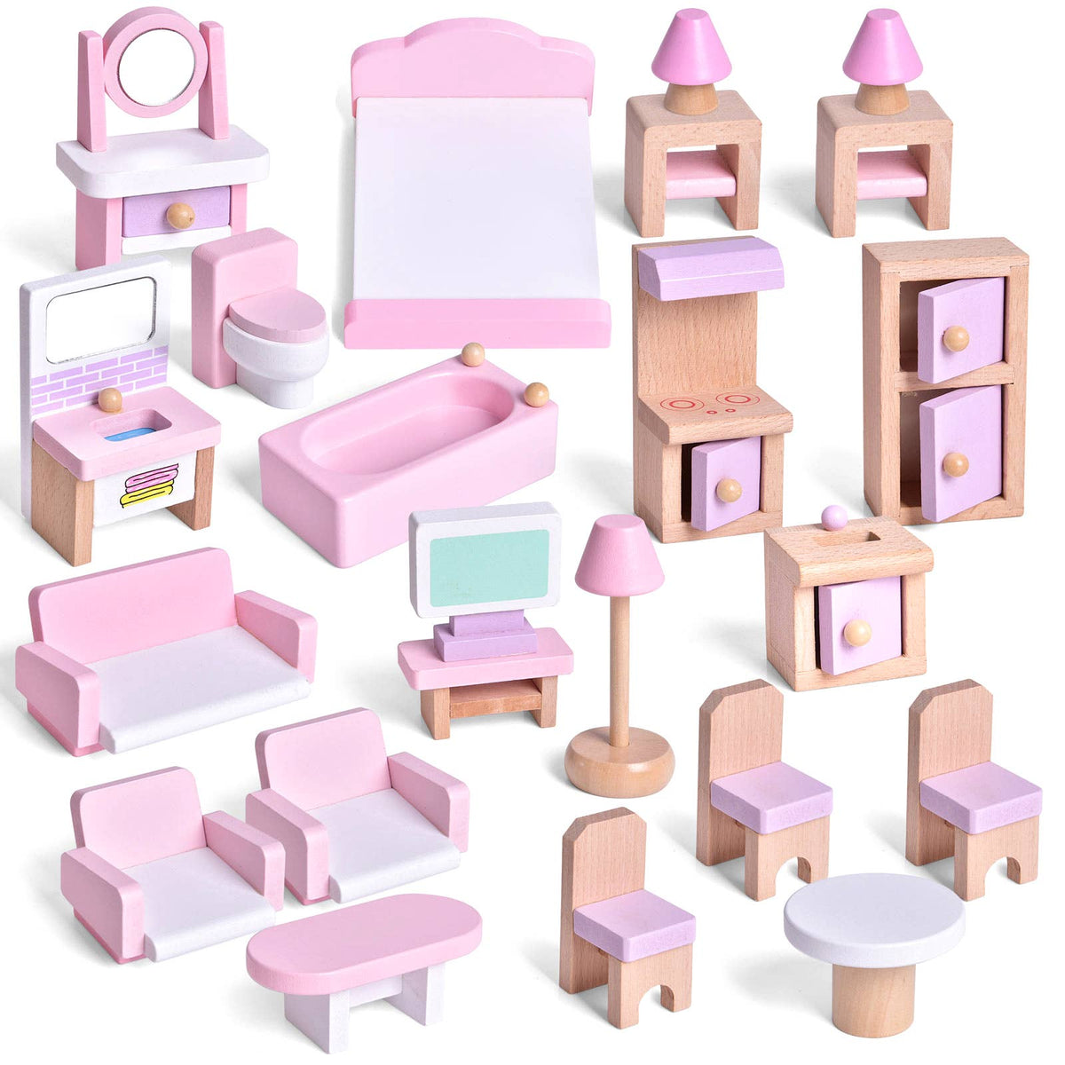Wooden Doll House Furniture Accessories