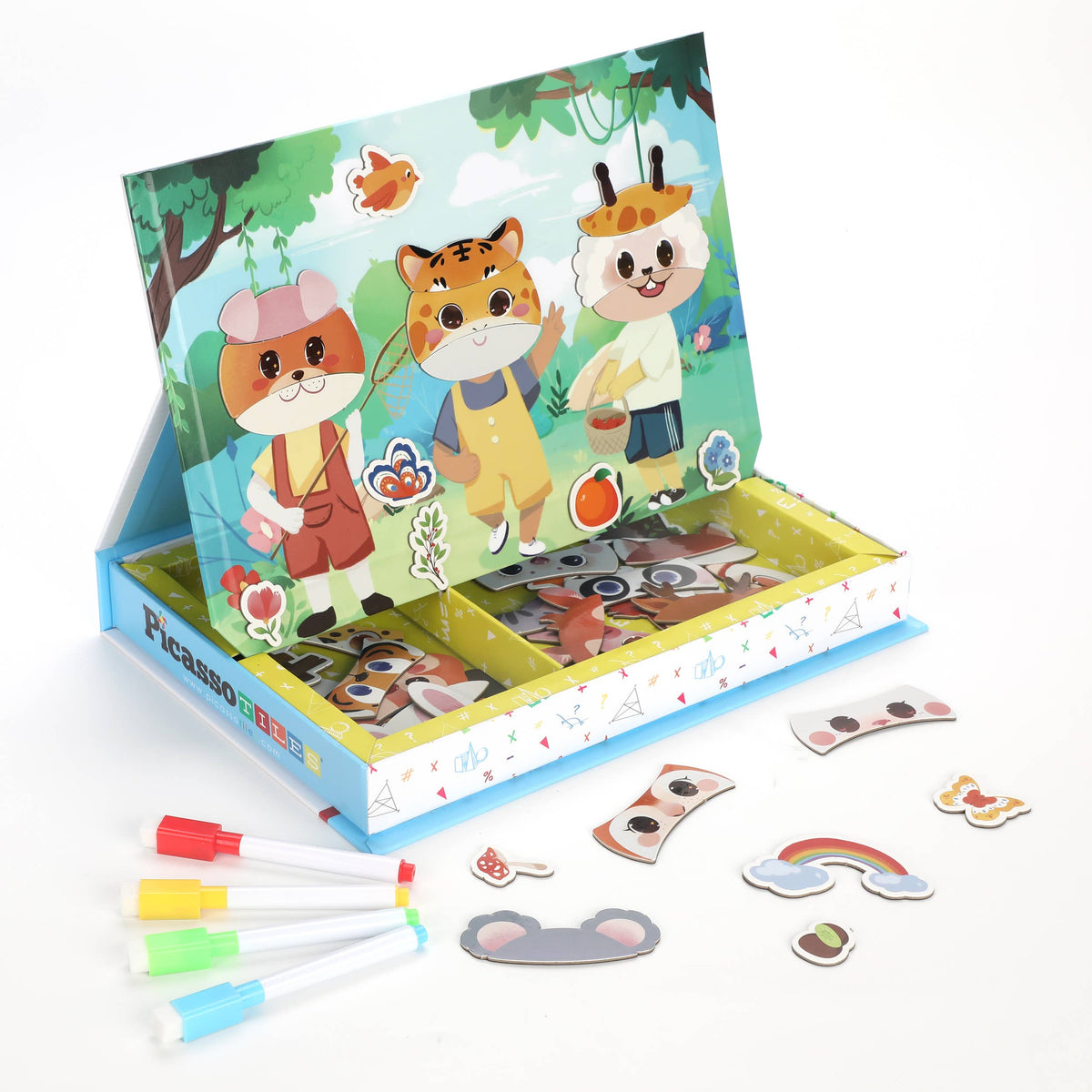 120pcs Magnetic Animal Sticker Puzzle Book Drawing Board