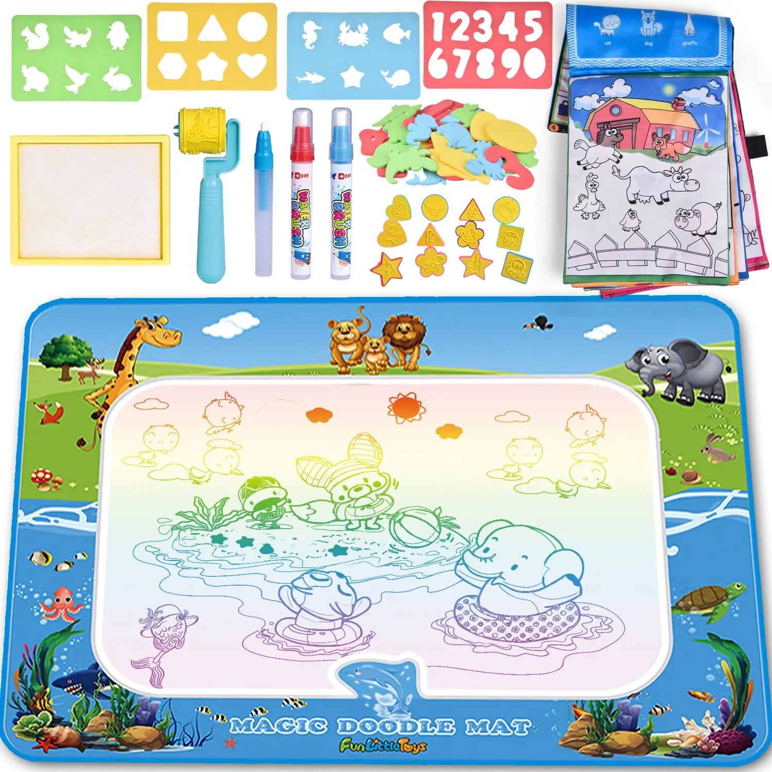 Water Doodle Drawing Mat Art Supplies Coloring Painting