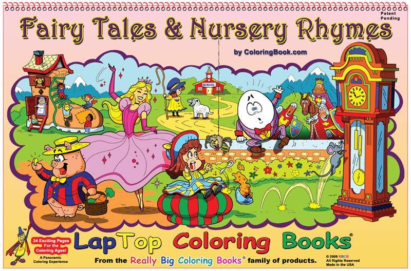 Fairy Tales LapTop Coloring Book 17"x11"