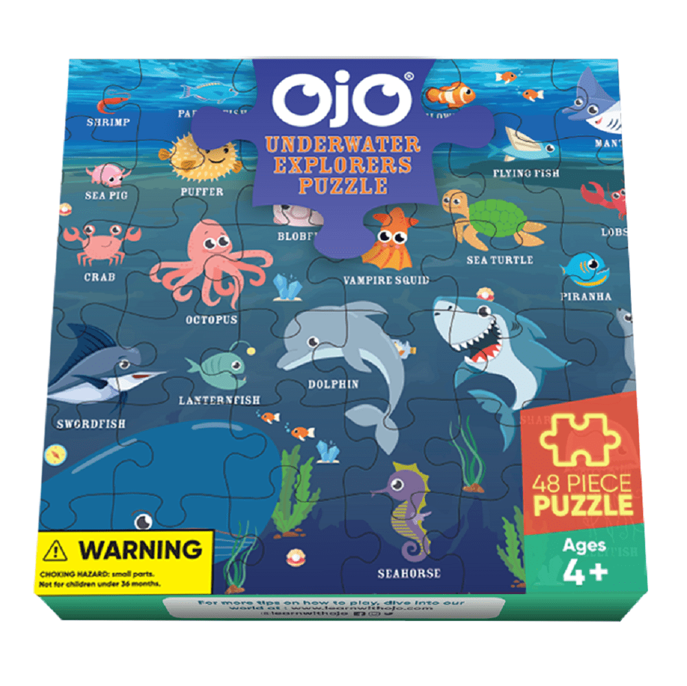 OjO Games - Kids Puzzle | Underwater Explorers 48 Pc Ages 4+ | STEM Toys