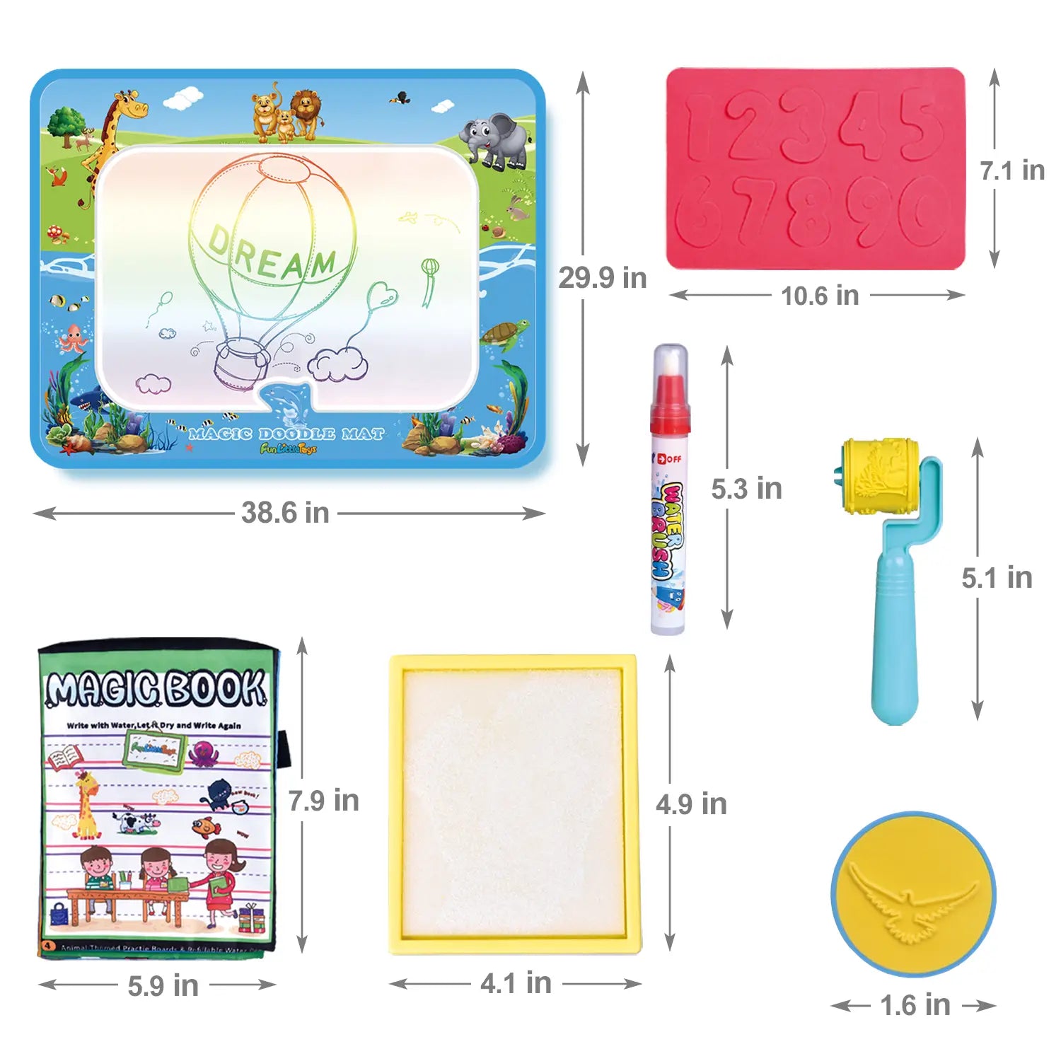 Water Doodle Drawing Mat Art Supplies Coloring Painting