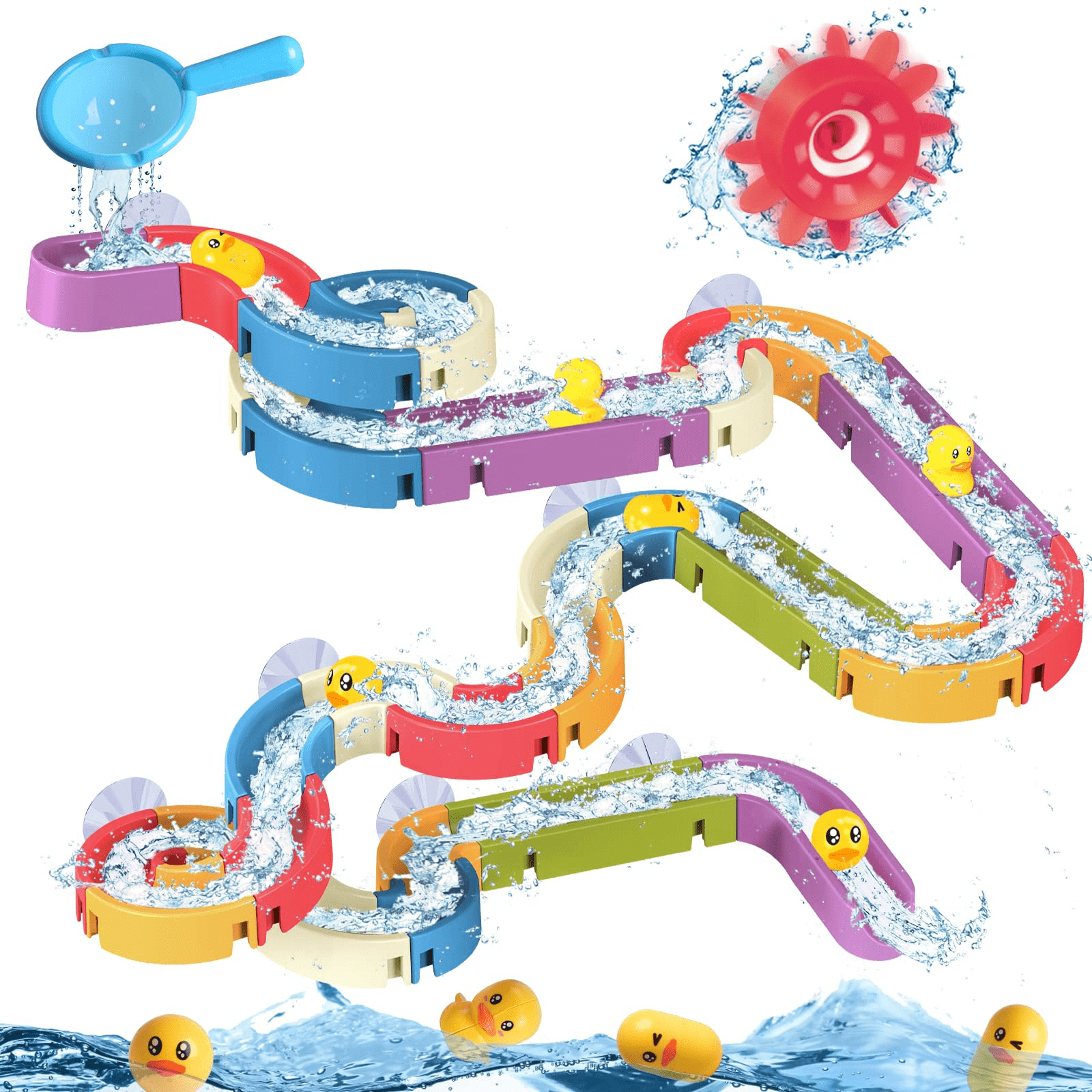 49 pcs Bath Toys Water Balls Tracks for Kids