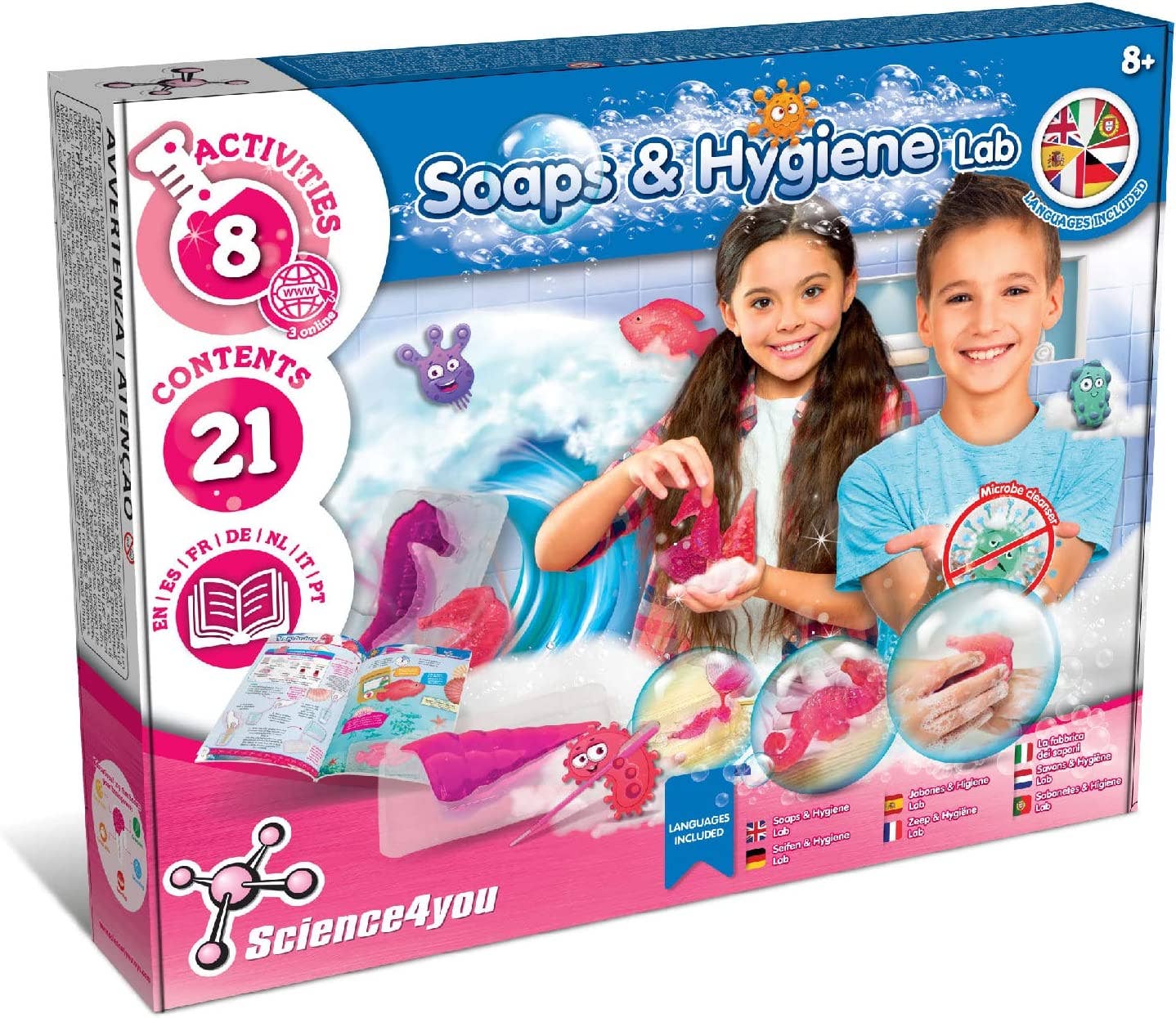 Science4you - Soaps & Hygiene Lab - Science Toy for Kids in 7 languages