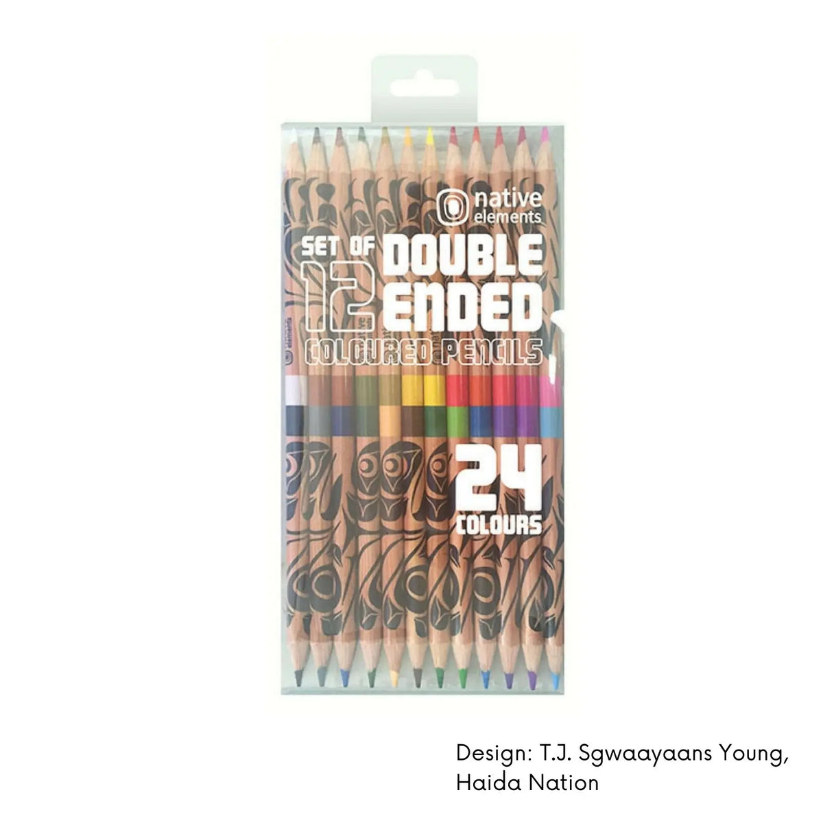 Made By Humans Designs - Duo Color Pencils set of 12 w/ Contemporary Indigenous Art