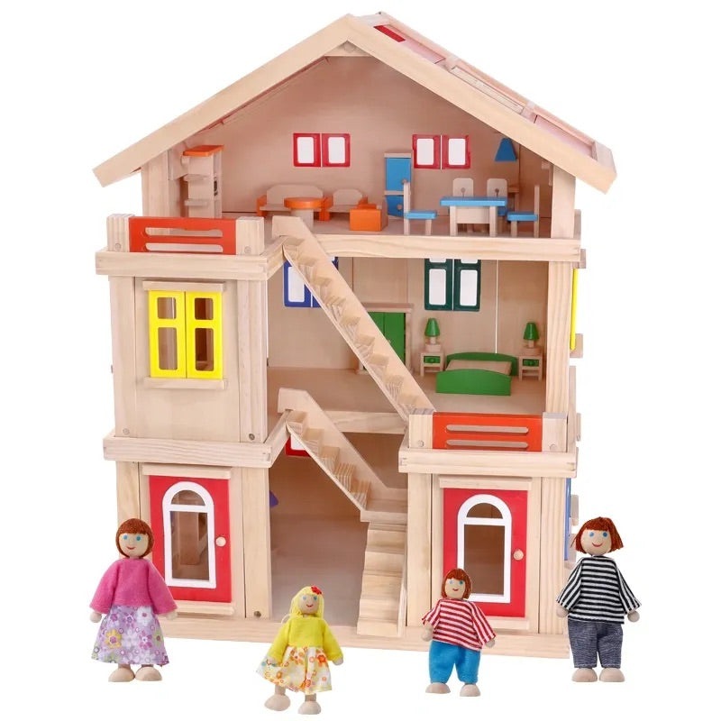 Joyful family Wooden Multicolor Playhouse