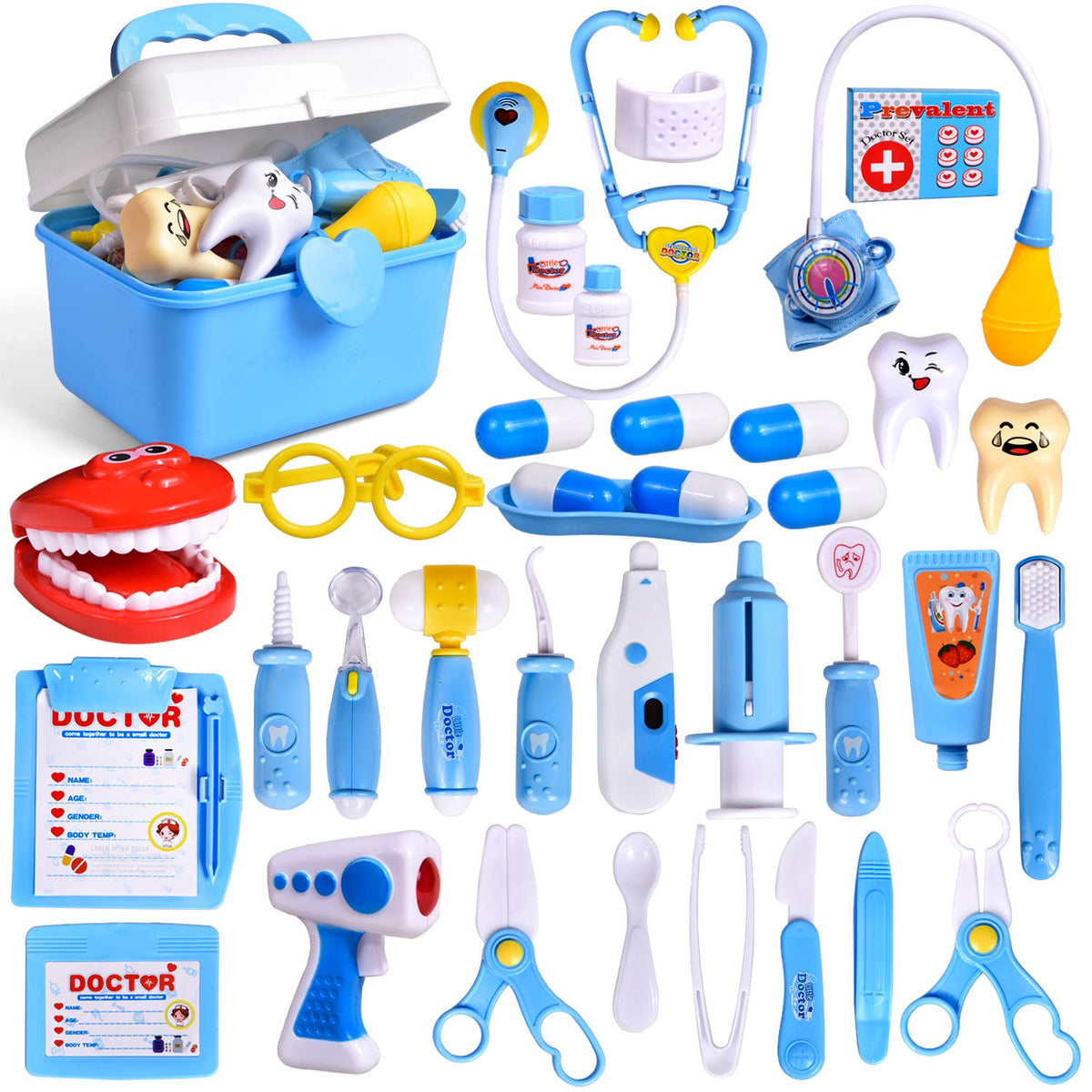 Fun Little Toys - 31 PCs Doctor Medical Kit - Pretend Play Doctor Set for Kids