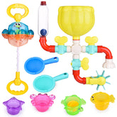 Fun Little Toys - 22 PCs Bath Toys Toddler Flower Water Station Bath Squirters