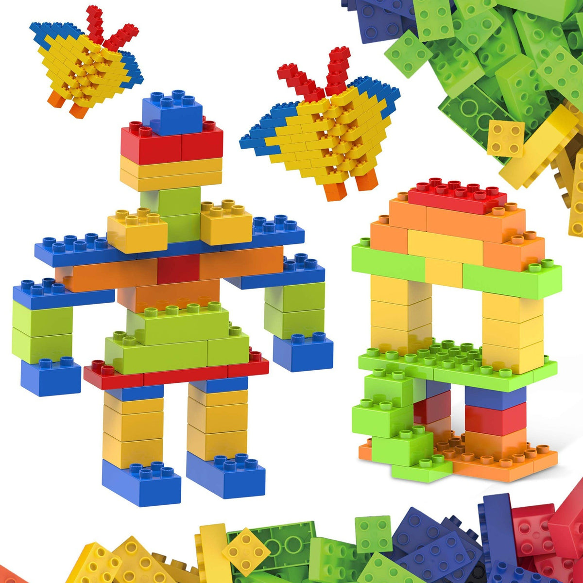 Large Brick Building Blocks - 200pc