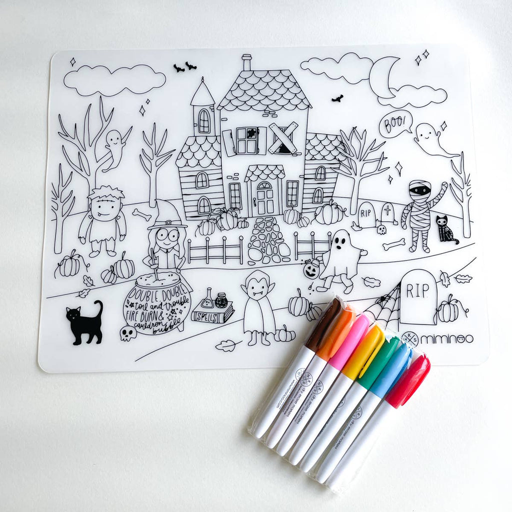 Silicone Reusable Coloring Tablemat Wonderland by Miminoo USA