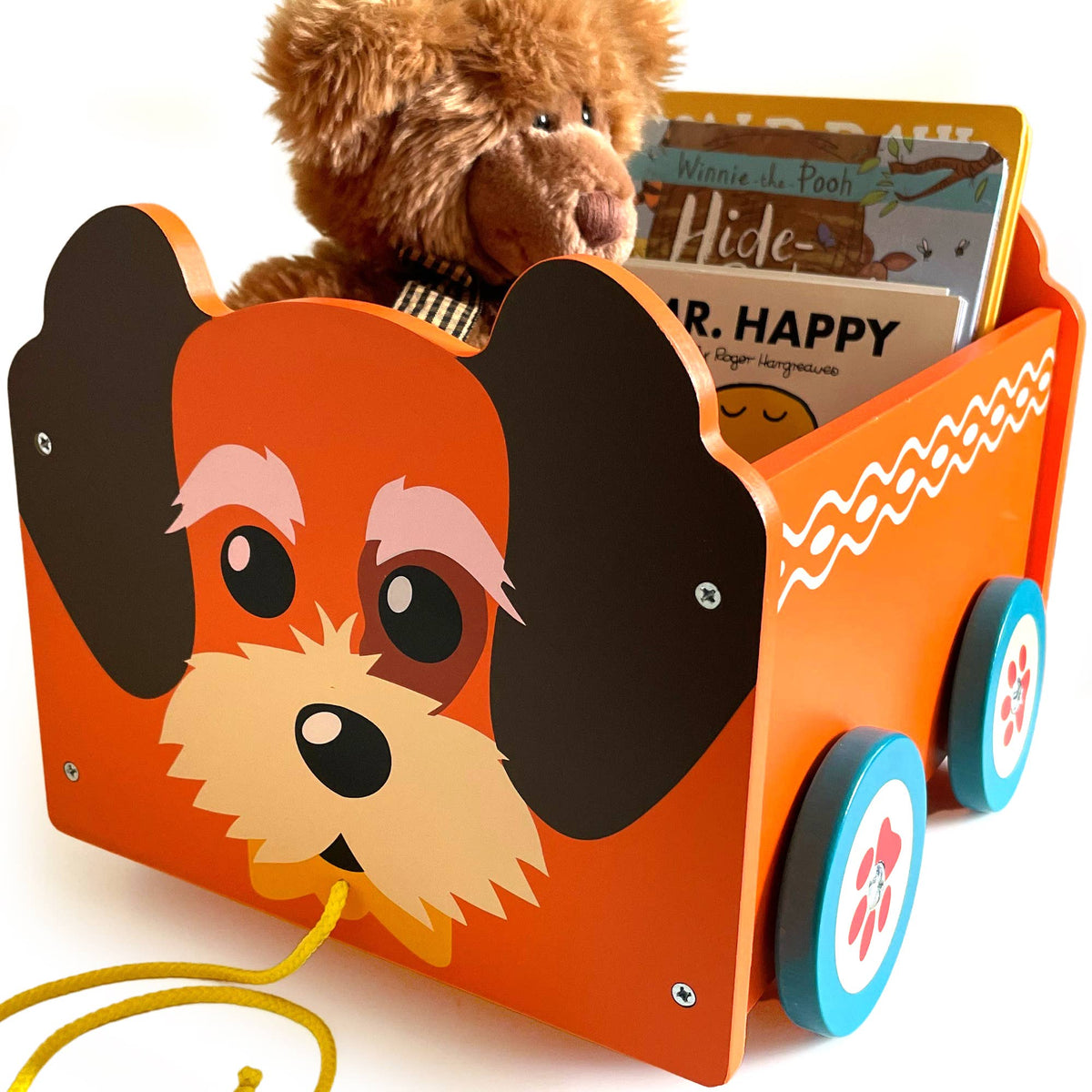 DOG PULL ALONG TOY BOX Flat Packed