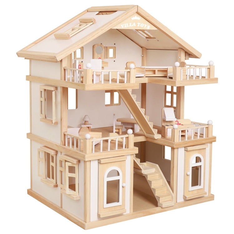 Happy Family 3 Story Large Villa Playhouse with furnishings
